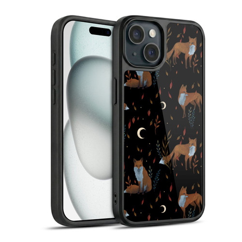Episodic Drawing Art Foxes Pattern Gel Armour Case For Apple iPhone 15
