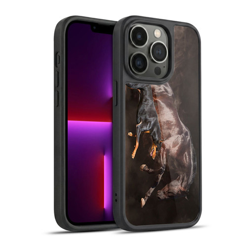 Klaudia Senator Animal Art Doberman And Horse Gel Armour Case For Apple iPhone 13 Pro