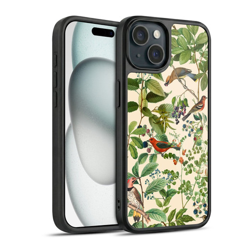 LebensArt Birds And Floral Berries Gel Armour Case For Apple iPhone 15