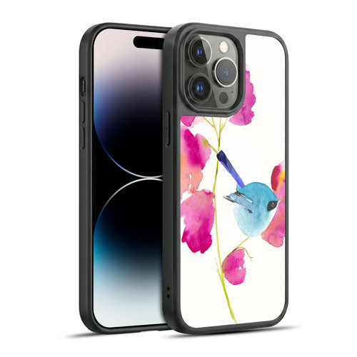 Mai Autumn Floral Blooms Blue Bird Gel Armour Case For Apple iPhone 14 Pro Max