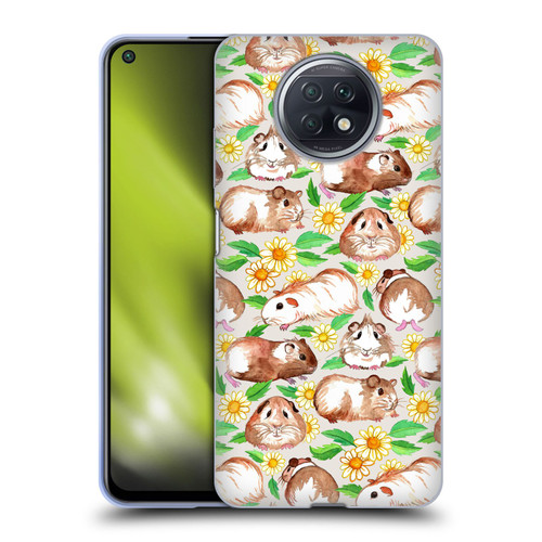 Micklyn Le Feuvre Patterns 2 Guinea Pigs And Daisies In Watercolour On Tan Soft Gel Case for Xiaomi Redmi Note 9T 5G