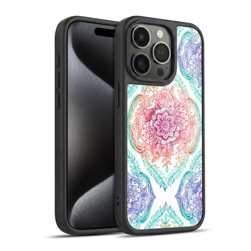 Micklyn Le Feuvre Floral Patterns Indian Ink Rainbow Version Gel Armour Case For Apple iPhone 15 Pro