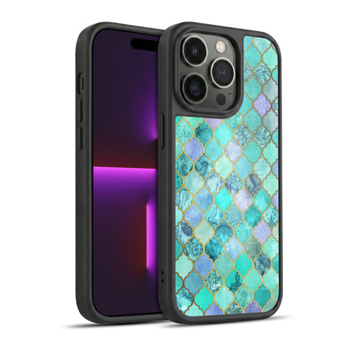 Micklyn Le Feuvre Moroccan Mint Green Gel Armour Case For Apple iPhone 14 Pro