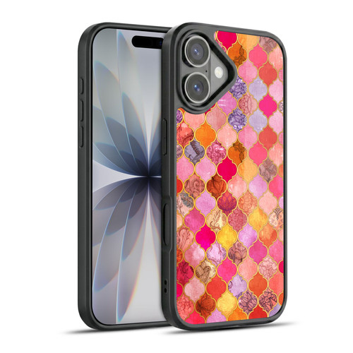 Micklyn Le Feuvre Moroccan Hot Pink and Orange Gel Armour Case For Apple iPhone 17