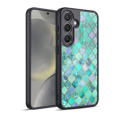 Micklyn Le Feuvre Moroccan Mint Green Gel Armour Case For Samsung Galaxy S24 5G