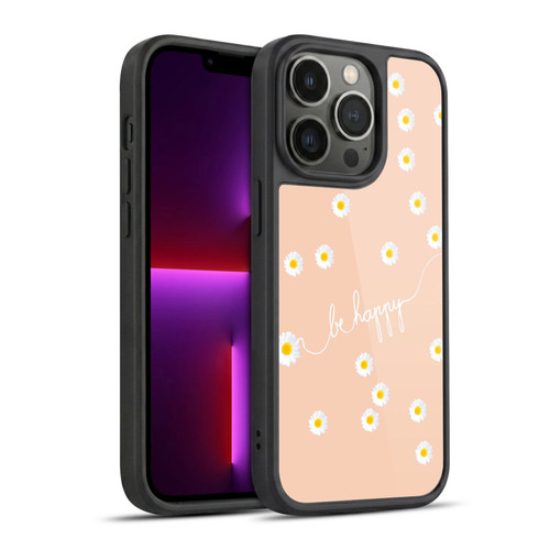 Monika Strigel Happy Daisy Peach Gel Armour Case For Apple iPhone 13 Pro