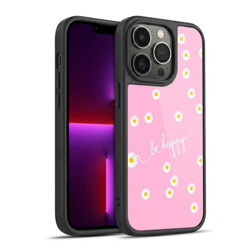 Monika Strigel Happy Daisy Pink Gel Armour Case For Apple iPhone 13 Pro