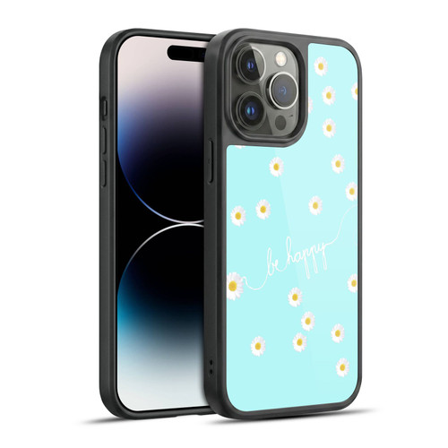 Monika Strigel Happy Daisy Aqua Gel Armour Case For Apple iPhone 14 Pro Max