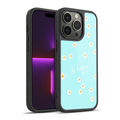 Monika Strigel Happy Daisy Aqua Gel Armour Case For Apple iPhone 14 Pro