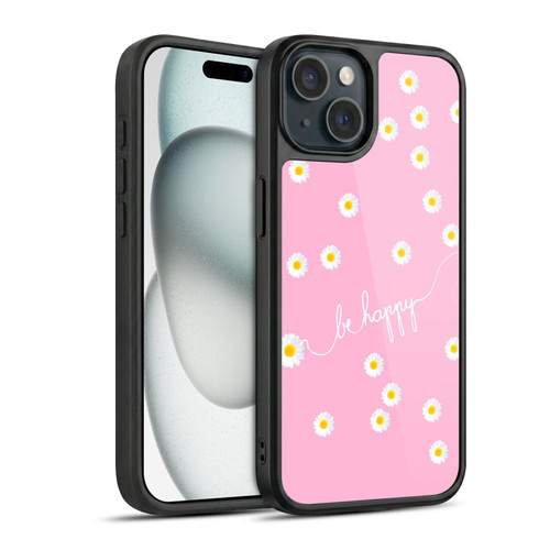 Monika Strigel Happy Daisy Pink Gel Armour Case For Apple iPhone 15