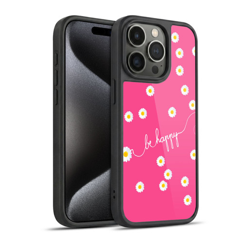 Monika Strigel Happy Daisy Hotpink Gel Armour Case For Apple iPhone 15 Pro