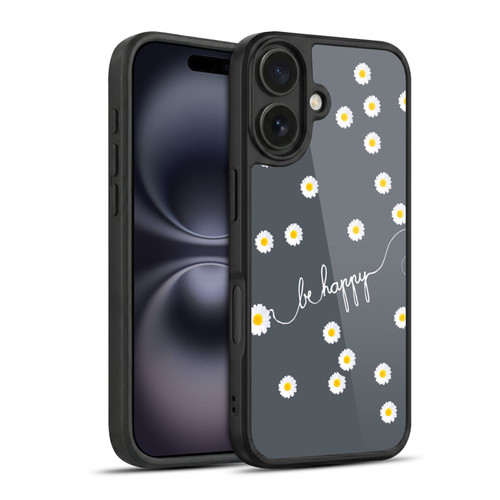 Monika Strigel Happy Daisy Grey Gel Armour Case For Apple iPhone 16