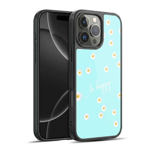 Monika Strigel Happy Daisy Aqua Gel Armour Case For Apple iPhone 16 Pro Max