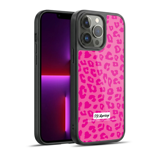 P.D. Moreno Patterns Pink Leopard Gel Armour Case For Apple iPhone 13 Pro Max