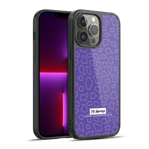P.D. Moreno Patterns Purple Leopard Gel Armour Case For Apple iPhone 13 Pro Max