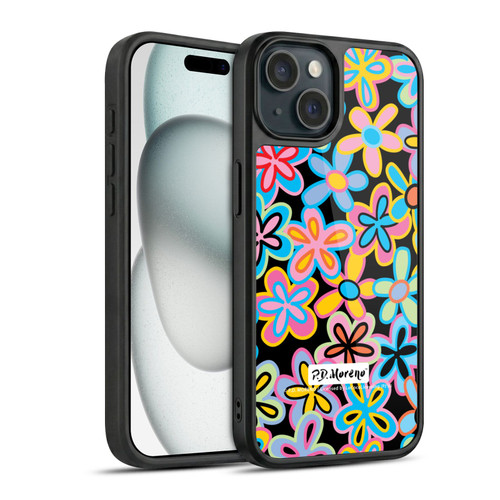 P.D. Moreno Patterns Retro Flowers Gel Armour Case For Apple iPhone 15