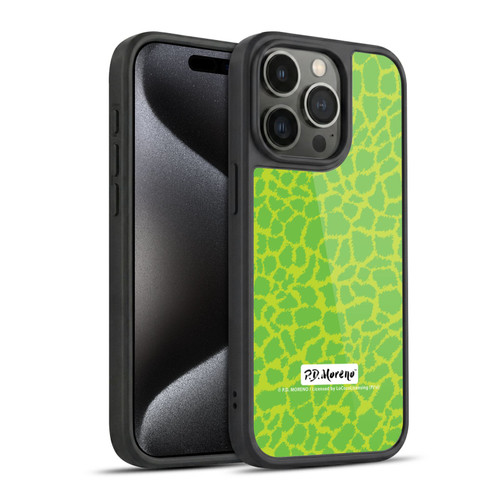 P.D. Moreno Patterns Lime Green Gel Armour Case For Apple iPhone 15 Pro
