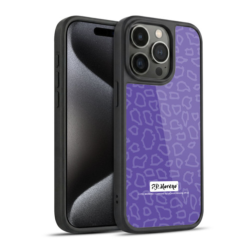 P.D. Moreno Patterns Purple Leopard Gel Armour Case For Apple iPhone 15 Pro