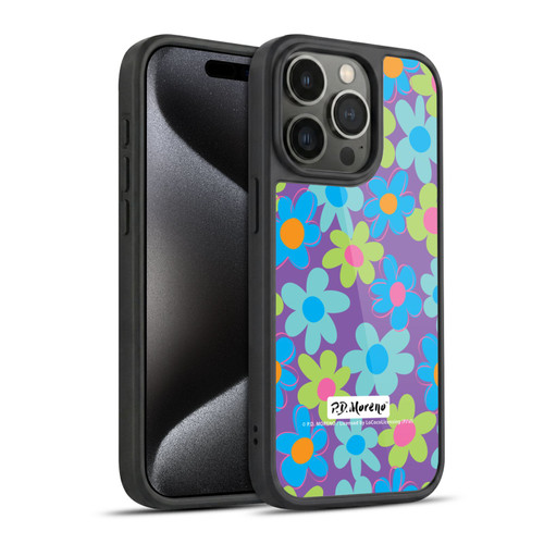 P.D. Moreno Patterns Purple Gel Armour Case For Apple iPhone 15 Pro