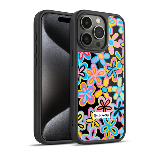 P.D. Moreno Patterns Retro Flowers Gel Armour Case For Apple iPhone 15 Pro