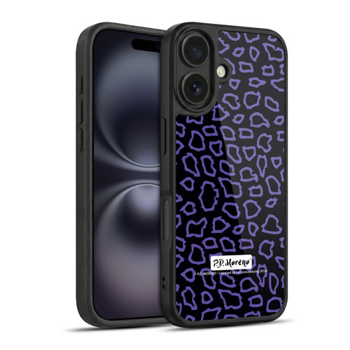 P.D. Moreno Patterns Black Purple Gel Armour Case For Apple iPhone 16