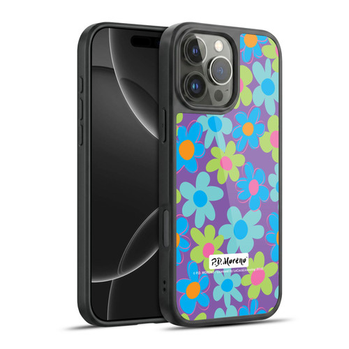 P.D. Moreno Patterns Purple Gel Armour Case For Apple iPhone 16 Pro Max