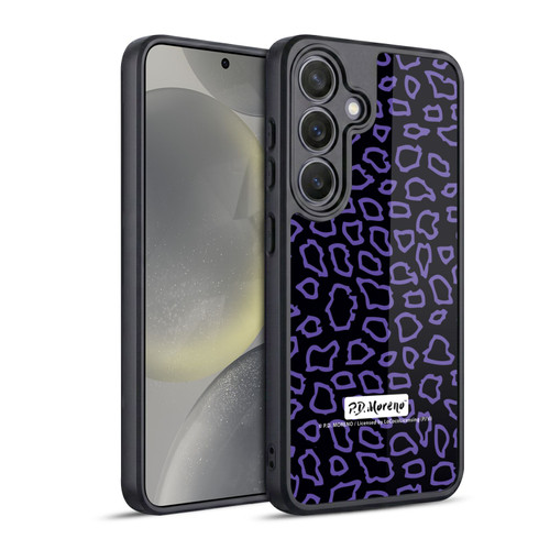 P.D. Moreno Patterns Black Purple Gel Armour Case For Samsung Galaxy S24 5G