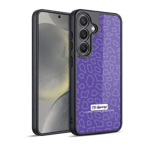 P.D. Moreno Patterns Purple Leopard Gel Armour Case For Samsung Galaxy S24 5G