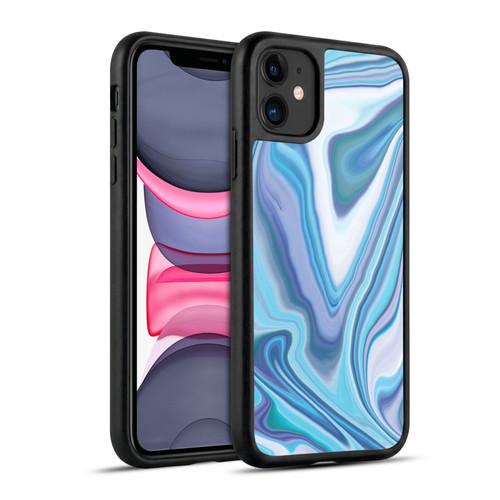 Suzan Lind Marble Dark Blue Pastel Gel Armour Case For Apple iPhone 11