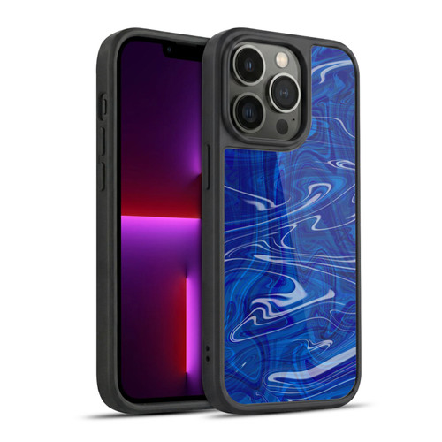 Suzan Lind Marble Dark Blue Gel Armour Case For Apple iPhone 13 Pro