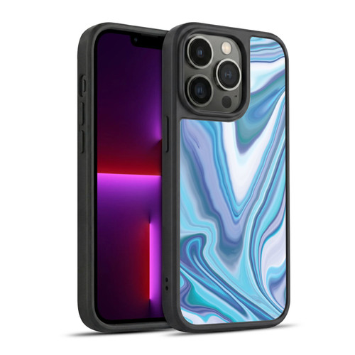 Suzan Lind Marble Dark Blue Pastel Gel Armour Case For Apple iPhone 13 Pro