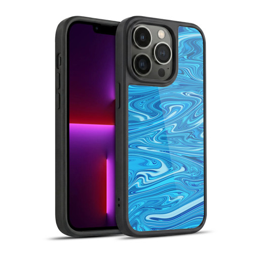 Suzan Lind Marble Light Blue Gel Armour Case For Apple iPhone 13 Pro