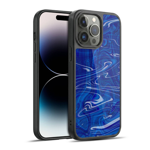 Suzan Lind Marble Dark Blue Gel Armour Case For Apple iPhone 14 Pro Max