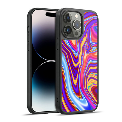 Suzan Lind Marble Purple Yellow Red Gel Armour Case For Apple iPhone 14 Pro Max