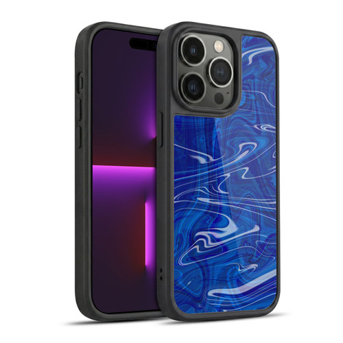 Suzan Lind Marble Dark Blue Gel Armour Case For Apple iPhone 14 Pro