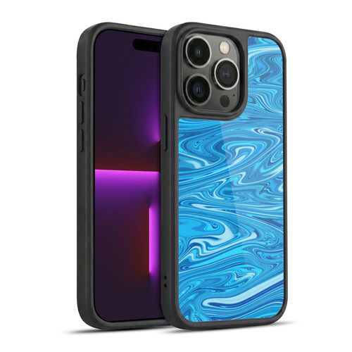 Suzan Lind Marble Light Blue Gel Armour Case For Apple iPhone 14 Pro