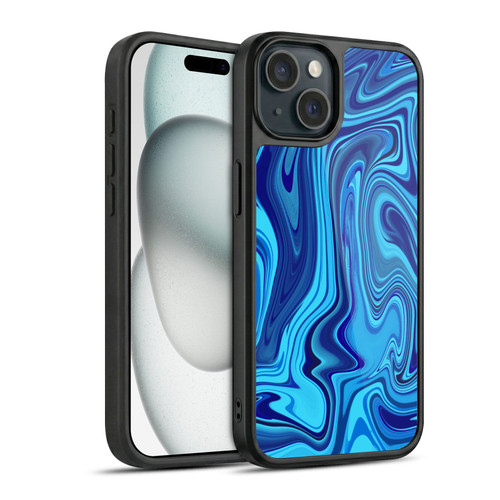 Suzan Lind Marble Blue Gel Armour Case For Apple iPhone 15