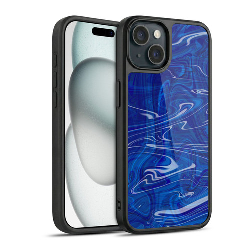 Suzan Lind Marble Dark Blue Gel Armour Case For Apple iPhone 15