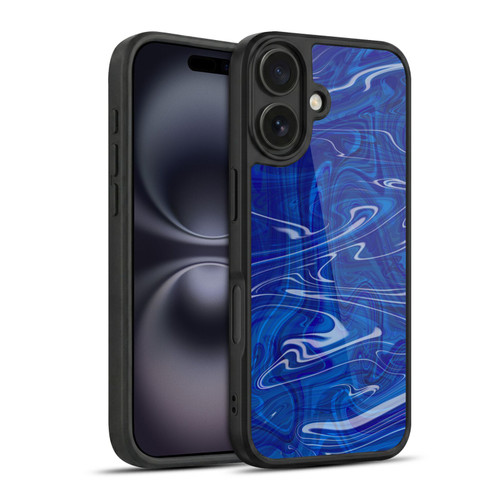 Suzan Lind Marble Dark Blue Gel Armour Case For Apple iPhone 16