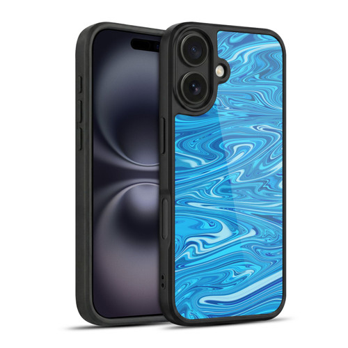 Suzan Lind Marble Light Blue Gel Armour Case For Apple iPhone 16