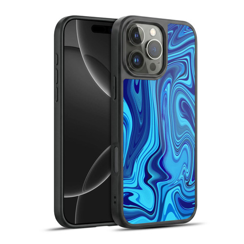 Suzan Lind Marble Blue Gel Armour Case For Apple iPhone 16 Pro Max
