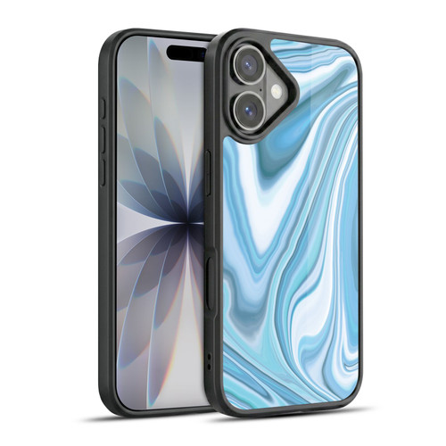 Suzan Lind Marble Light Blue Pastel Gel Armour Case For Apple iPhone 17