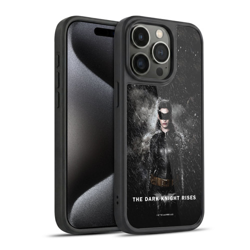 The Dark Knight Rises Key Art Catwoman Rain Poster Gel Armour Case For Apple iPhone 15 Pro