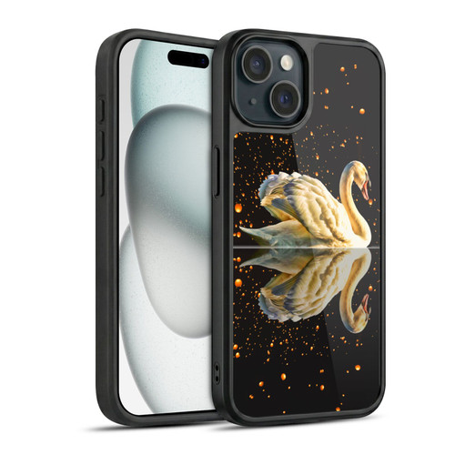 Dave Loblaw Animals Swan Lake Reflections Gel Armour Case For Apple iPhone 15