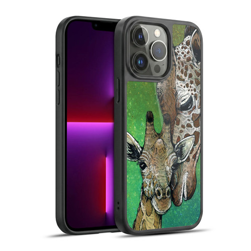 David Lozeau Colourful Art Giraffe Gel Armour Case For Apple iPhone 13 Pro Max