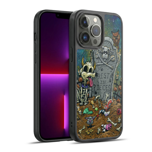 David Lozeau Colourful Art Halloween Dog Gel Armour Case For Apple iPhone 13 Pro Max