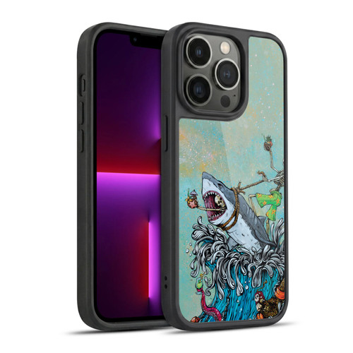 David Lozeau Colourful Art Surfing Gel Armour Case For Apple iPhone 13 Pro