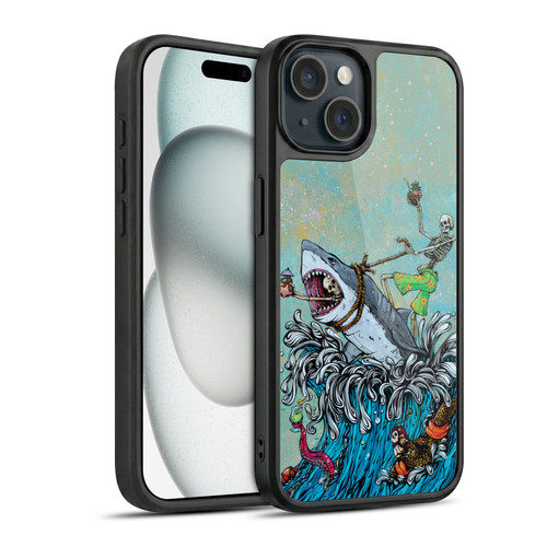 David Lozeau Colourful Art Surfing Gel Armour Case For Apple iPhone 15