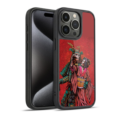 David Lozeau Colourful Art Samurai And Geisha Gel Armour Case For Apple iPhone 15 Pro