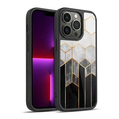 Elisabeth Fredriksson Sparkles Charcoal Hexagons Gel Armour Case For Apple iPhone 13 Pro